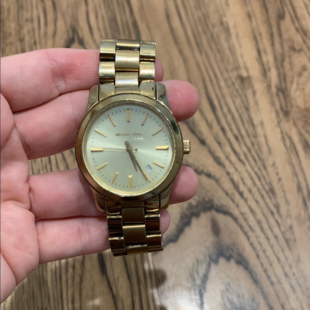 Michael Kors Runaway Gold Tone Stainless Steel Watch MK5160